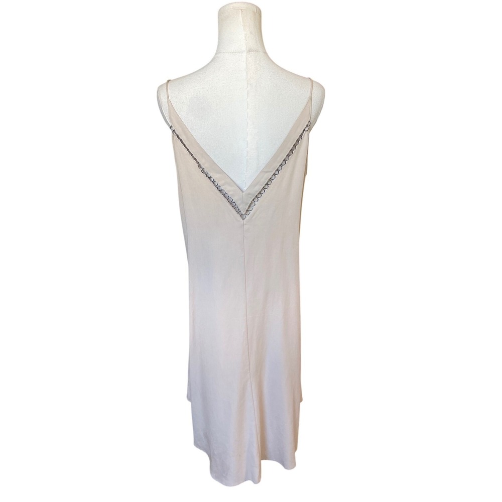 Free People Boho Slip Dress Size M Lagenlook Festival Coastal Chic Clean Girl - Picture 5 of 13